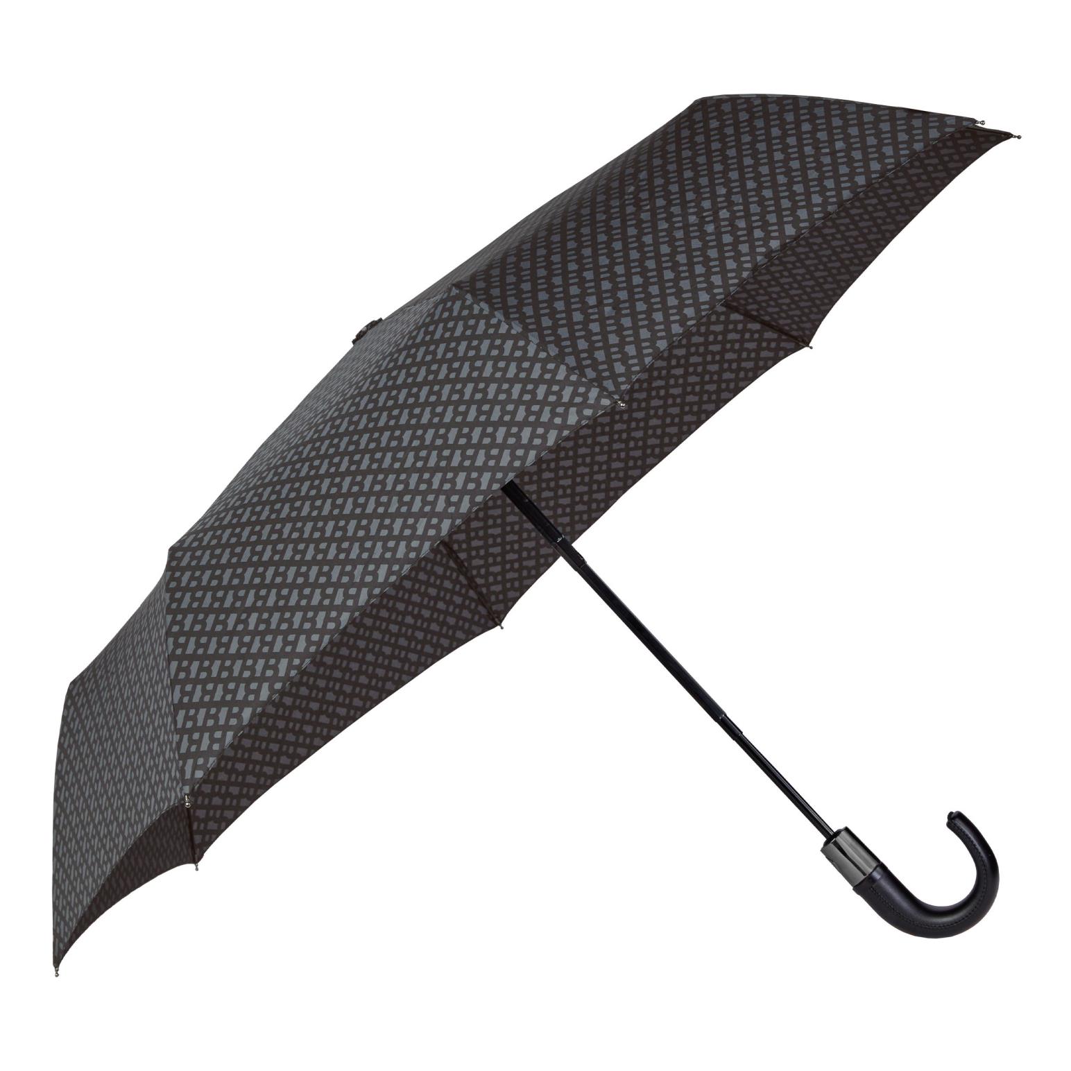 Hugo Boss Pocket Umbrella Monogramme Dark Grey